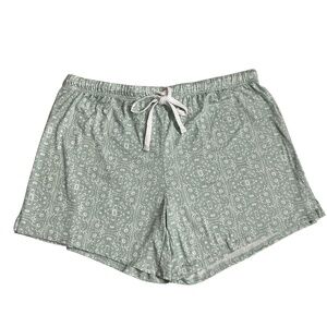 Lucky Brand  Lounge Shorts Green Floral Drawstring size  XL